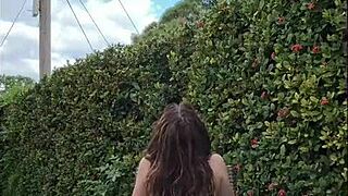 fucking my curvy ass with dildo for hot neighbor to watch