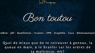 bon toutou french joi femdom cuckold jerk off