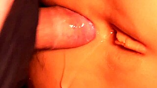 double penetration stretches her shaved fuck doll pussy and asshole wide