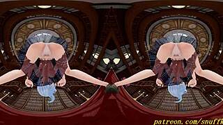 Hentai Suisei dances erotically in immersive vr180 3d hololive animation