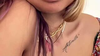 Pounding sexy blonde latina's tight pussy missionary and doggy after crazy deepthroat blowjob pov