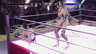 lady x pins evil rose in femdom furry rumble domination lesbian lezdom