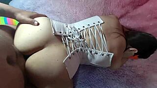 Deep anal dp rented latina whore wife!