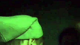 cash-hungry sluts beg for group blowbang facial in steamy pickup threesome!