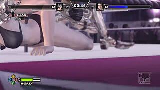 lady x pins evil rose in femdom furry rumble domination lesbian lezdom