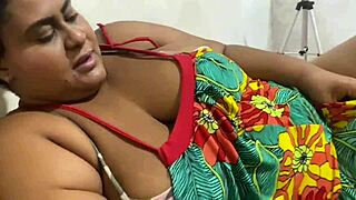 Caught stepmom with huge futa dildo in her fat pussy!