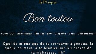bon toutou french joi femdom cuckold jerk off