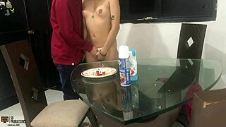 Skinny Latina Amateurs Bent Over Deepthroat Blowjob Doggystyle Creampie Cumshot Homemade