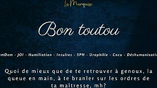 bon toutou french joi femdom cuckold jerk off