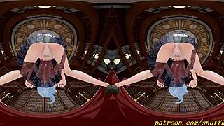 Hentai Suisei dances erotically in immersive vr180 3d hololive animation