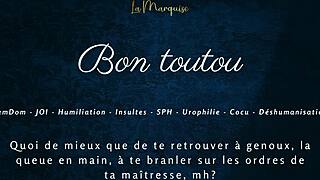 bon toutou french joi femdom cuckold jerk off