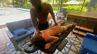 hotwife's naughty bbc massage turns into deep doggystyle?