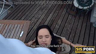 russian guy fantasizes banging shaved teen stepsis doggystyle bent over reality