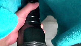 Black Cock Pounds Fleshlight After Shower Moan Fest