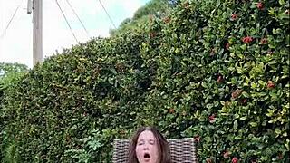 fucking my curvy ass with dildo for hot neighbor to watch