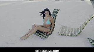 Stepbro pounds stepsis pussy hard on family vacation getaway