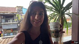 blowjob in public toilet and cumwalk after starbucks