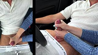 Sloppy Public Car BJ As Cars Zoom By!