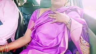 car sex dirty talks with indian saree housewife