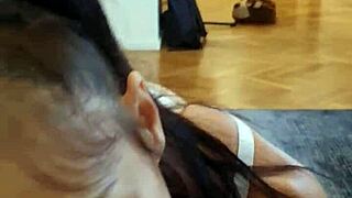 Petite candie cross gets face fucked hard