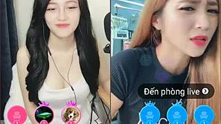 Two cute girls go live on uplive