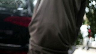 Arab kuwaiti twink struts naked in public streets flashing huge cock