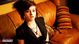 Inked Busty Coed Marcie Deepthroats Then Doggy Pounded Hard