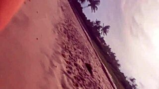 pissing in public beach with huge tits and wet pussy