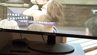 Jerry springer hosts passionate kissing and lesbian sex showdown