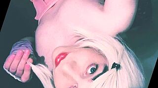 Shemale veronica shows feet and strokes solo