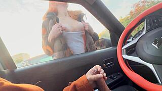 Stranger Girl Aids Secret Car Jerk Flash