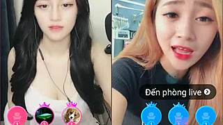 Two cute girls go live on uplive