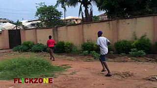 found wild sex in sports with oiled ebony neighbor girl