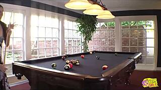 Lesbians Fuck Each Other With Dildo On Pool Table