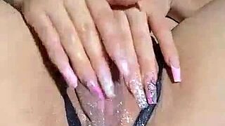colombian cam slut fingers wet pink pussy to explosive orgasm