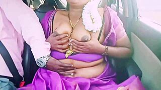 car sex dirty talks with indian saree housewife