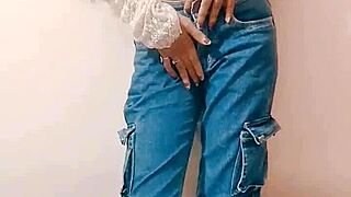 hot indian slim girl plays solo with boobs and pussy