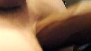 I eagerly play with my powerful new sex machine dildo.