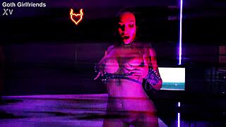 Goth sisi rose loves getting roughed up and receiving facials