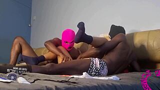 Two Friends Fuck Landlord Wife In Room