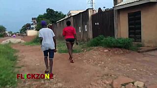 found wild sex in sports with oiled ebony neighbor girl
