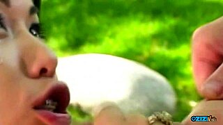 Asian Cutie Deepthroats Outdoors, Craving Every Inch of That Massive Tool She Adores