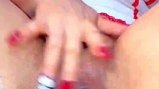 Beautiful Blonde Smokes While Pleasuring Her Big Ass