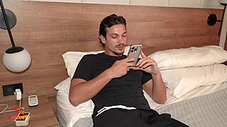 a card game ends in rough threesome with two women