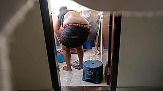 flashing dick and jerking infront of maid poonam