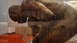 Shower session in budapest turns into solo bbc play