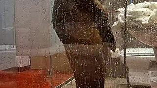 Shower session in budapest turns into solo bbc play