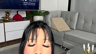 Beautiful latina plays with her dildos