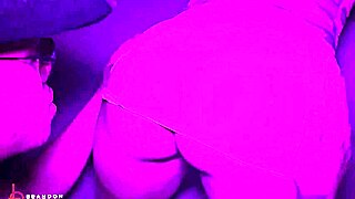 Muscular bride gets rough anal at party