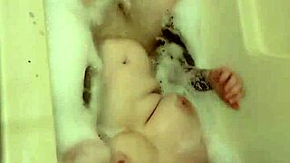 multiple bathtub orgasms for chubby tattooed babe